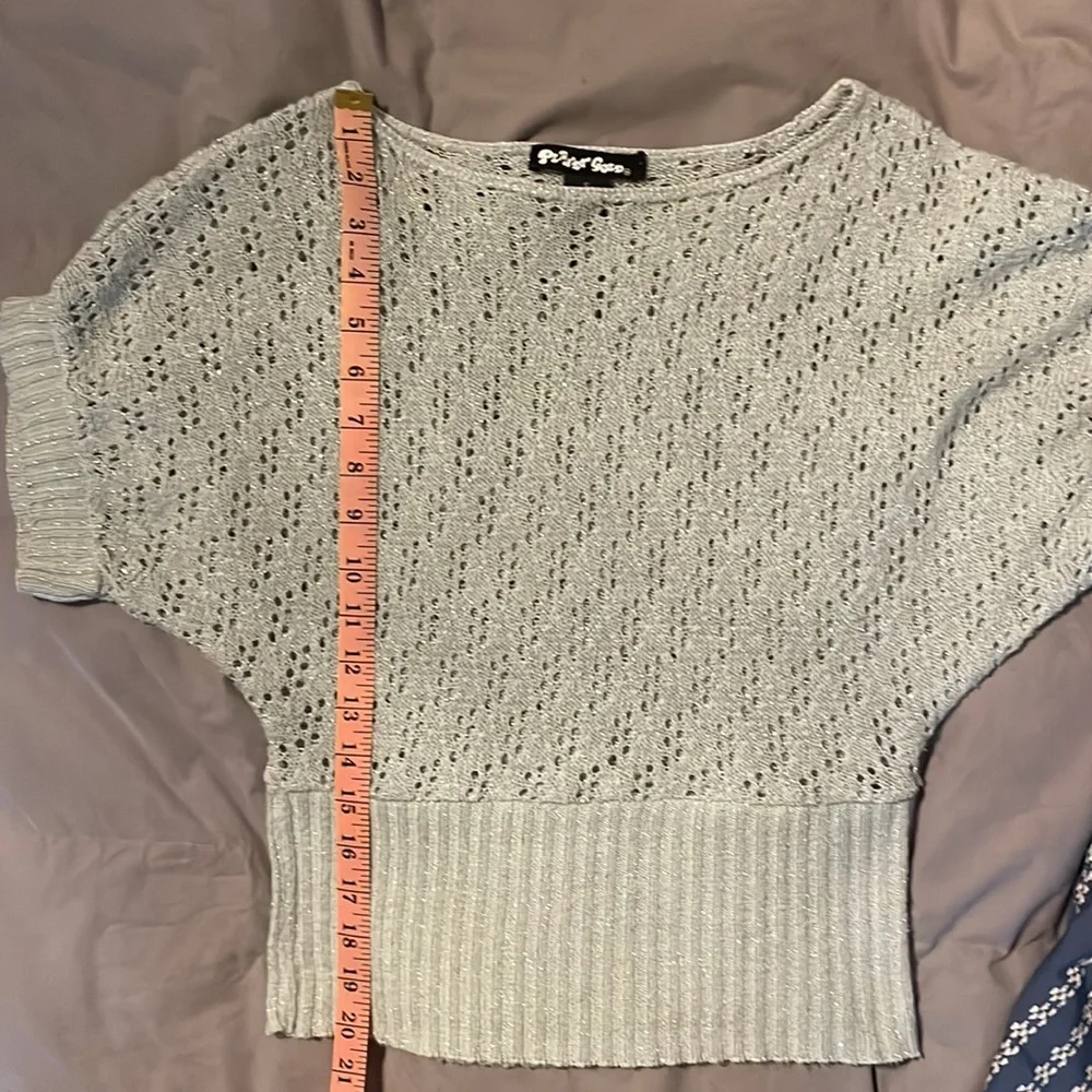 Silver Sparkly Boatneck Sweater